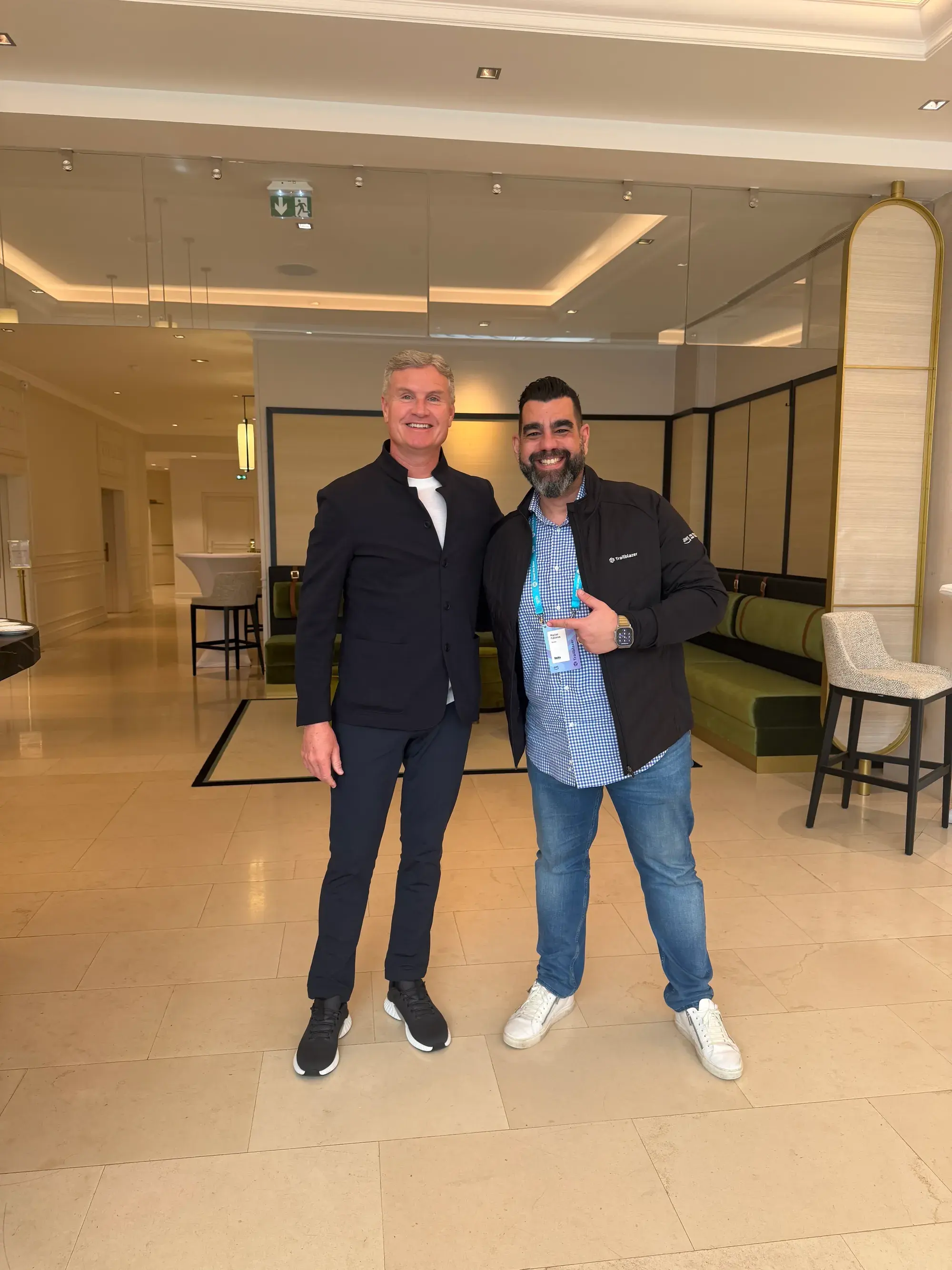 Marios Fakiolas with David Coulthard