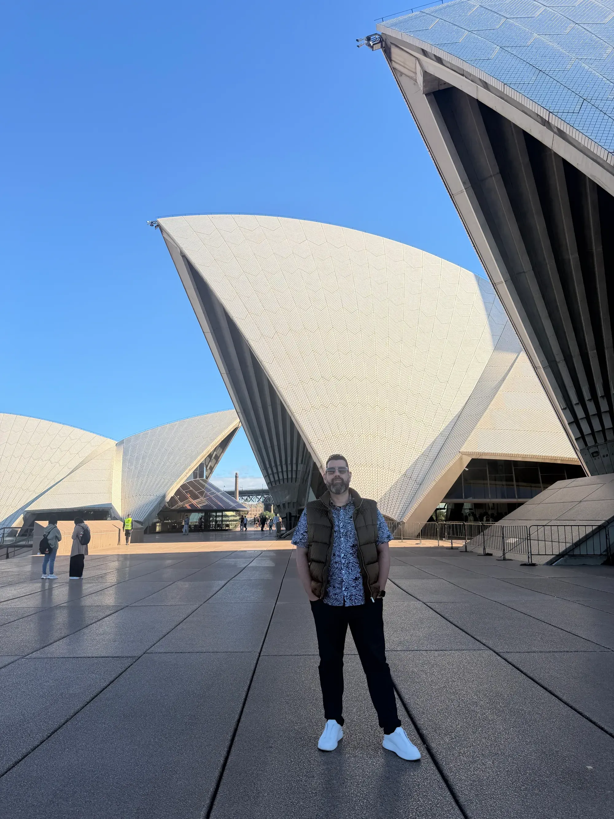 Marios Fakiolas in front of the Sydney Opera House